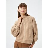 Koton Stand Up Sweatshirt with Balloon Sleeves Off Shoulders Cene