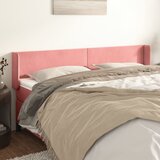 vidaXL Vzglavje z ušesi roza 203x16x78/88 cm žamet Cene