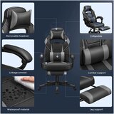 Songmics Gaming stol OBG073B03, črno siv | Shoptok.si