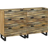 vidaXL Stranske omare 2 pcs Rjava Srednja Trdnina mango lesa | Shoptok.si