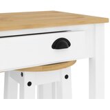  3-dijelni barski set bijeli od masivne borovine | shoptok.hr