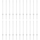  Stup za ogradu 22 pcs Srebrno 120 cm Čelik | shoptok.hr