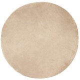  Lažna Ovčja Koža Preproga Tafalla Bež Ø 200 cm Poliester, (5000112050) | Shoptok.si