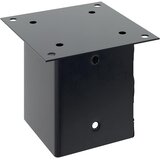  Postolja za stupove kvadratna 12 kom čelik presvučen prahom Antracitno siva 121 x 121 mm | Shoptok.si