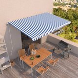Tenda na automatsko uvlačenje 500 x 350 cm plavo-bijela Cijene
