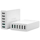 BlitzWolf BW-S15 6x polnilec USB, QC 3.0, 60 W (bela) | Shoptok.si