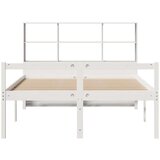 vidaXL krevet s regalom z knjige bez madraca bijeli 140x190cm borovina | shoptok.hr