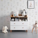Bessagi Kids previjalna komoda lou, bela, s predali | Shoptok.si