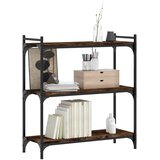  Regal za knjige s 3 razine boja hrasta 80 x 30 x 86 cm drveni | shoptok.hr