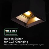  Solarna LED zidna svetiljka sa senzorom LED/9W/3,7V 3000/4000/5000K IP65 2600mAh crna | Eponuda.com