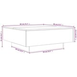 Stolić za kavu boja sivog hrasta sonome 80x80x31 cm od iverice | shoptok.hr