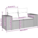  10-dijelni set vrtnih sofa s jastucima crni od poliratana | shoptok.hr