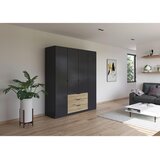 Boxxx OMARA ZA OBLAČILA, barve grafita, hrast artisan | Shoptok.si