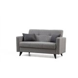 Atelier Del Sofa Dvosed na razvlačenje Polya, 151x86x75 cm, Svijetlosivi | Eponuda.ba
