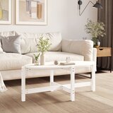 vidaXL Klubska mizica bela 118x63x45 trdna borovina | Shoptok.si