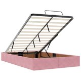 vidaXL Okvir kreveta s madraca ružičasti 120x200 cm baršunasti | shoptok.hr
