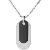 Ogrlica TR-34243 - Srebrna / Crna KP34243 | Shoptok.si