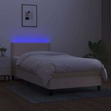  Krevet box spring s madracem LED krem 80 x 200 cm od tkanine | shoptok.hr
