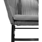  Vrtna garnitura - 6-dijelni vrtni blagovaonski set s jastucima poliratan i staklo Siva 200 x 100 x 74 cm 6 | shoptok.hr