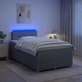  Boxspring krevet s madracem Svjetlosiva 120 x 190 cm Tkanina | shoptok.hr