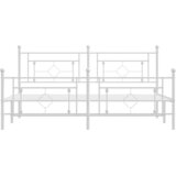  Metalni okvir kreveta uzglavlje i podnožje bijeli 183x213 cm | shoptok.hr