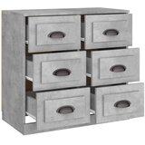  Komoda siva boja betona 70x35,5x67,5 cm od konstruiranog drva | Eponuda.com