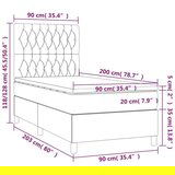  Box spring postelja z vzmetnico svetlo siva 90x200 cm blago, (20846691) | Shoptok.si