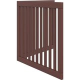 vidaXL Vrata za pse zložljiva 2 panela rjava 160 cm topolovina | Shoptok.si