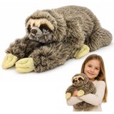 Plush Sloth Realistic Mascot Cuddly Toy Velcro Paws 34 cm Cene
