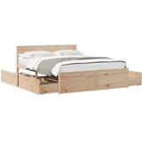 vidaXL Okvir za krevet s ladicama 140x200 cm od borovine | shoptok.hr