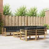  Set vanjskih sofa 9 kom. Bijela i antracit Poliester | shoptok.hr