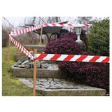 Tesa Opozorilni trak (100 m x 80 mm, belo-rdeče barve) Cene