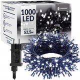 springos BOŽIČNE LUČKE 1000LED ZUNANJA SVETLOBNA ZAVESA IP44 HLADNO BELA FLASH, (21638614) | Shoptok.si