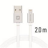 Swissten kabel USB/Lightning, platneni, 3A, 2m, srebrni Cijene