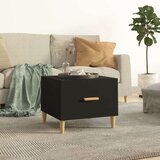 vidaXL Klubska mizica črna 50x50x40 cm konstruiran les | Shoptok.si