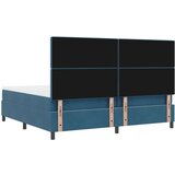 vidaXL Box Spring postelja z vzmetnico temno modra 200x200 cm žamet, (22051002) | Shoptok.si