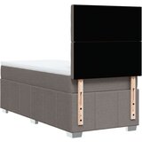 vidaXL Box spring postelja z vzmetnico taupe 90x200 cm blago | Shoptok.si