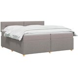  Boxspring krevet s madracem Sivosmeđa 200 x 200 cm Tkanina | shoptok.hr