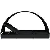 LEŽAJ Ležaj za sunčanje za 2 osobe crni 211 x 112 x 140 cm poliratan | shoptok.hr