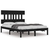  Okvir za krevet od masivne borovine crni 200 x 200 cm | shoptok.hr