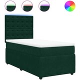 Box spring krevet s madracem tamnozeleni 90x190 cm baršunasti | shoptok.hr