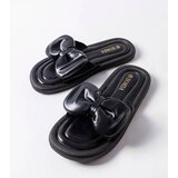  Black flip-flops with a bow Lende | Shoptok.si