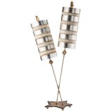 Elstead Lighting Elstead Nettle Luxe Namizna svetilka z 2 lučema, kremna, srebrni listi, E27, (22100387) Cene