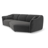 Cosmopolitan Design Tamno siva baršunasti kutna garnitura Tokyo – | shoptok.hr