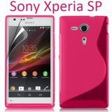  Gumijasti / gel etui S-Line za Sony Xperia SP M35h - roza Cene