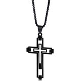 Ogrlica EM-34152 Cross - Crna KP34152 | Shoptok.si