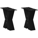  Noge za klub stolić u obliku slova X, 2 kom, crne, 30 x (30-31) cm, čelik | shoptok.hr