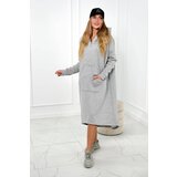 Kesi Insulated dress with a hood in gray color | Shoptok.si
