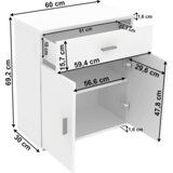 Kondela Predalnik, bela, ADELI TIP 2 | Shoptok.si