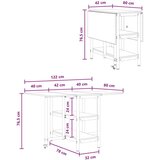  Blagovaonski stol 122 x 80 x 76 5 cm Konstruirano drvo - Hrast artisan | shoptok.hr